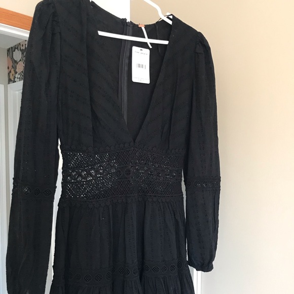 Free People Mini Black Dress - Picture 2 of 4